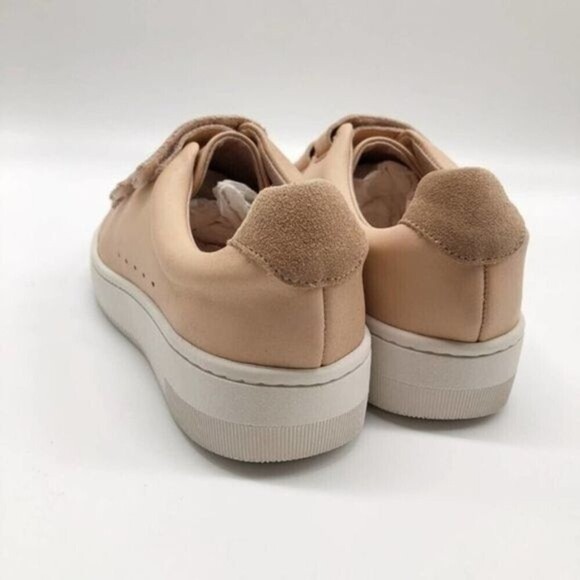 SANDRO Anita Rose Leather Velcro Trainers Sneakers  - Picture 6 of 11